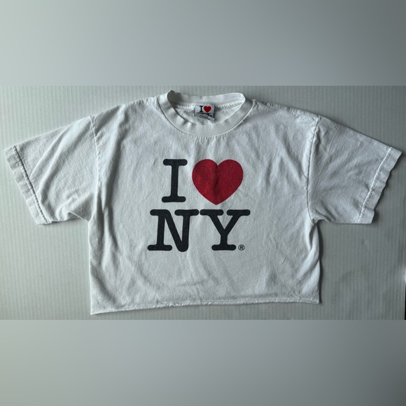 Tops - Y2K I Love New York NYC Cut Off Crop Top Size M